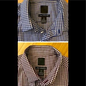 😁 2 Men’s Med H&M Check Dress Shirts - FREE SHIP!